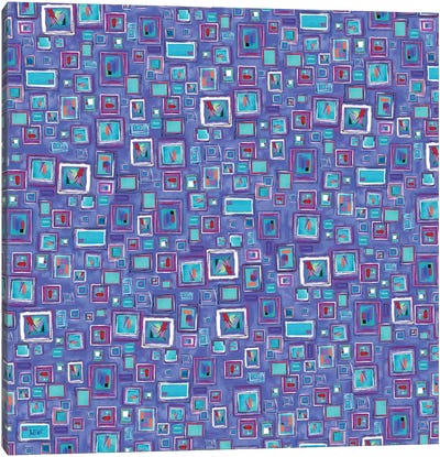 Blue Squares Canvas Art Print - Juleez