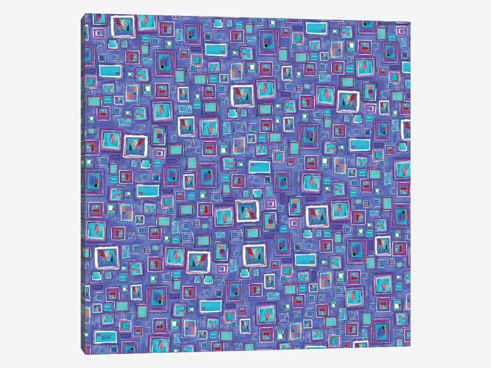 Blue Squares by Juleez 1-piece Canvas Print