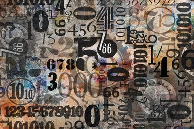 Numbers by Juleez canvas print