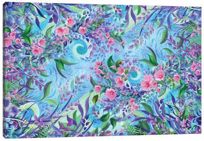 Lavender Flowers Canvas Art Print - Juleez