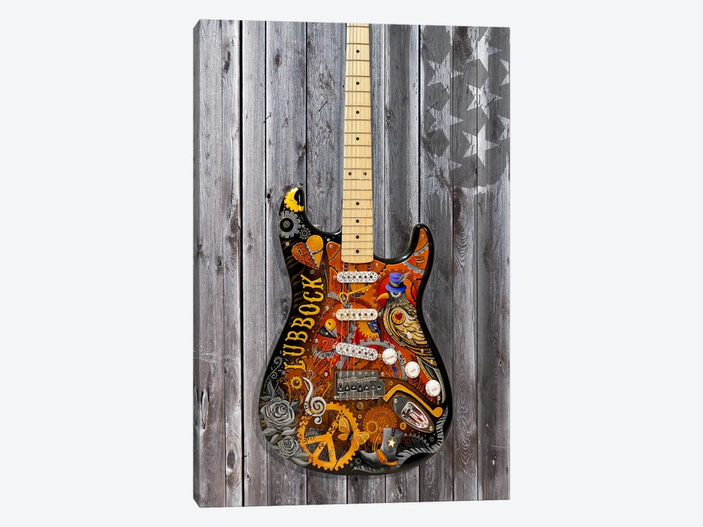Texas Steampunk Electric Guitar by Juleez 1-piece Canvas Art