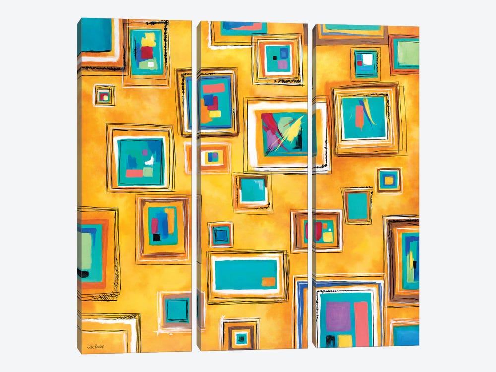 Squares On The Square by Juleez 3-piece Canvas Art