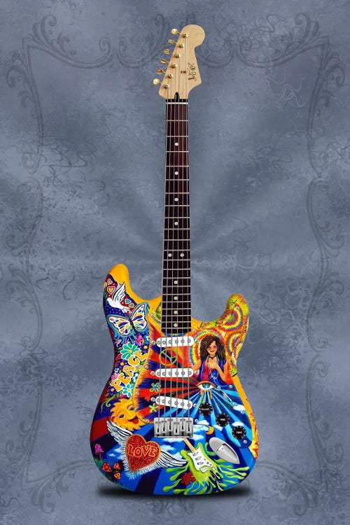 Music Art Janis Joplin Art Electric Guitar