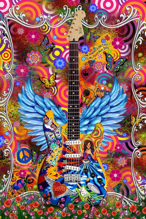 Janis Joplin Freedom Heart Guitar Art