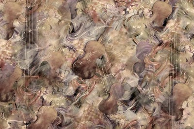 Violin Strings Abstract Music Painting by Juleez canvas print