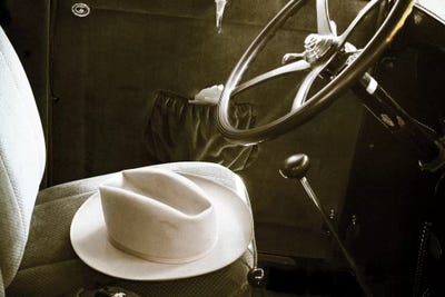 Interior Of An Antique Car, Santa Fe, New Mexico, USA by Julien McRoberts canvas print