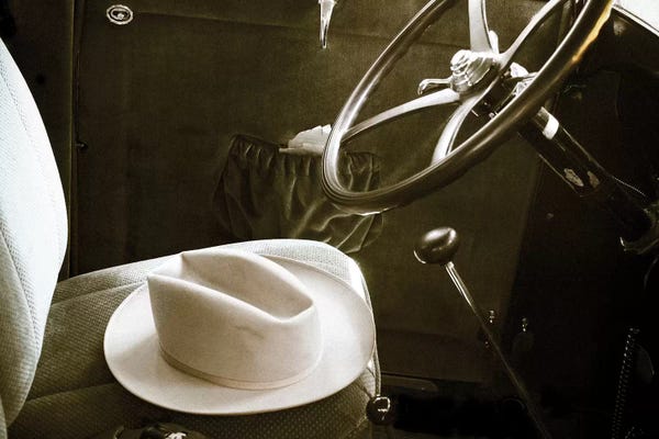 Julien McRoberts: Interior Of An Antique Car, Santa Fe, New Mexico, USA by Julien McRoberts