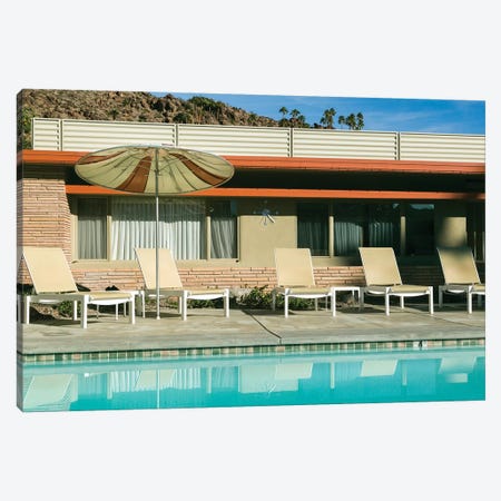 Poolside At A Motel, Palm Springs, California, USA Canvas Print #JMC17} by Julien McRoberts Canvas Artwork