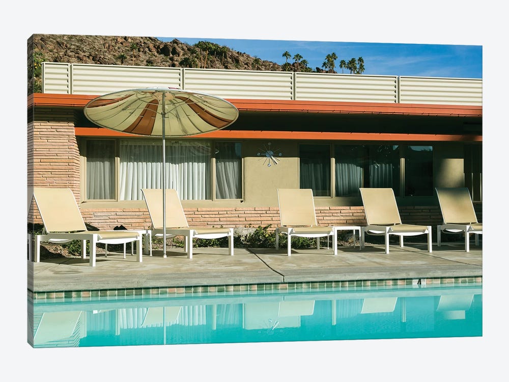 Poolside At A Motel, Palm Springs, California, USA by Julien McRoberts 1-piece Canvas Wall Art