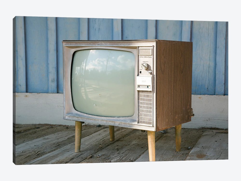 Keeler, California, USA. Old TV On Porch by Julien McRoberts 1-piece Canvas Print