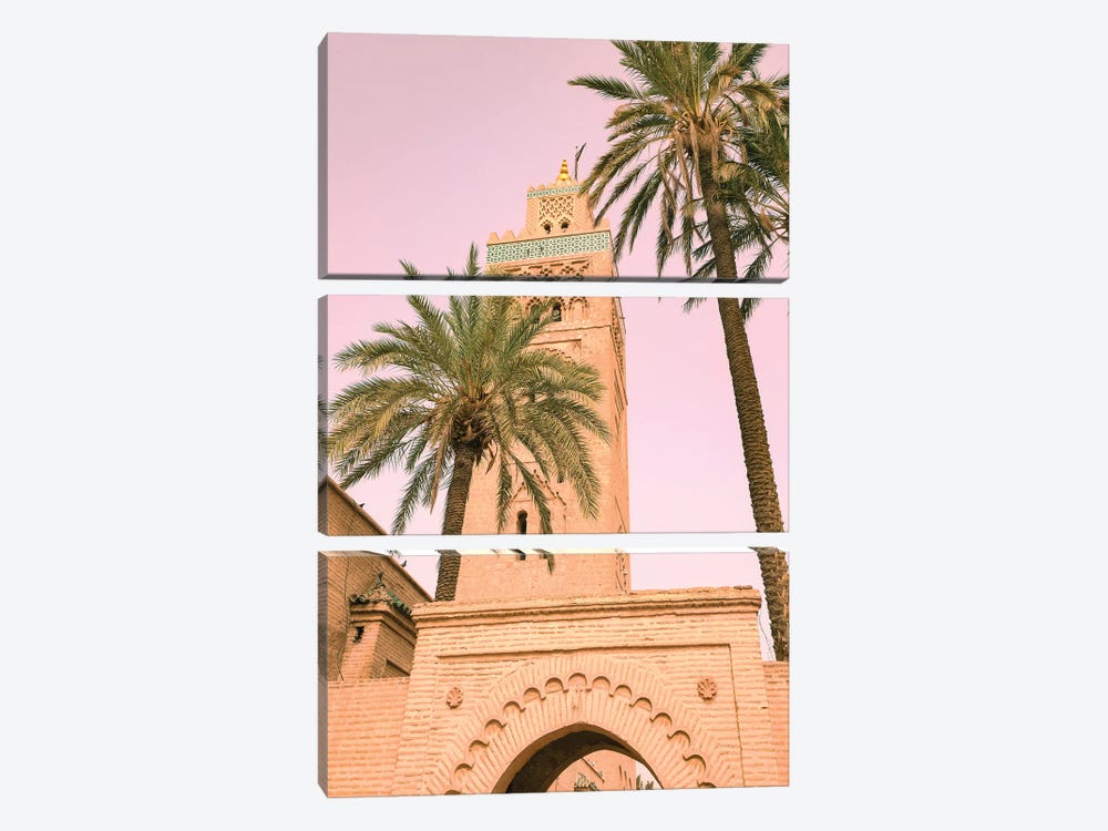 Marrakech, Morocco. Koutoubia Mosque. Oldest Mosque In Marrakech From The 1100'S by Julien McRoberts 3-piece Canvas Art