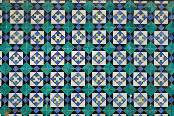 Julien McRoberts: Lisbon, Portugal. Traditional Portuguese Azulejo Ceramic Tiles I by Julien McRoberts