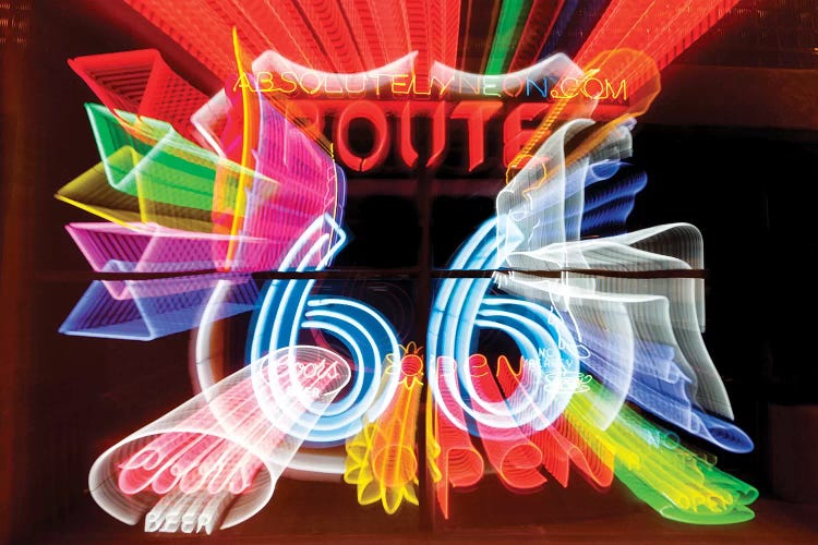 Neon Sign Window Display, Albuquerque, New Mexico, USA by Julien McRoberts wall art