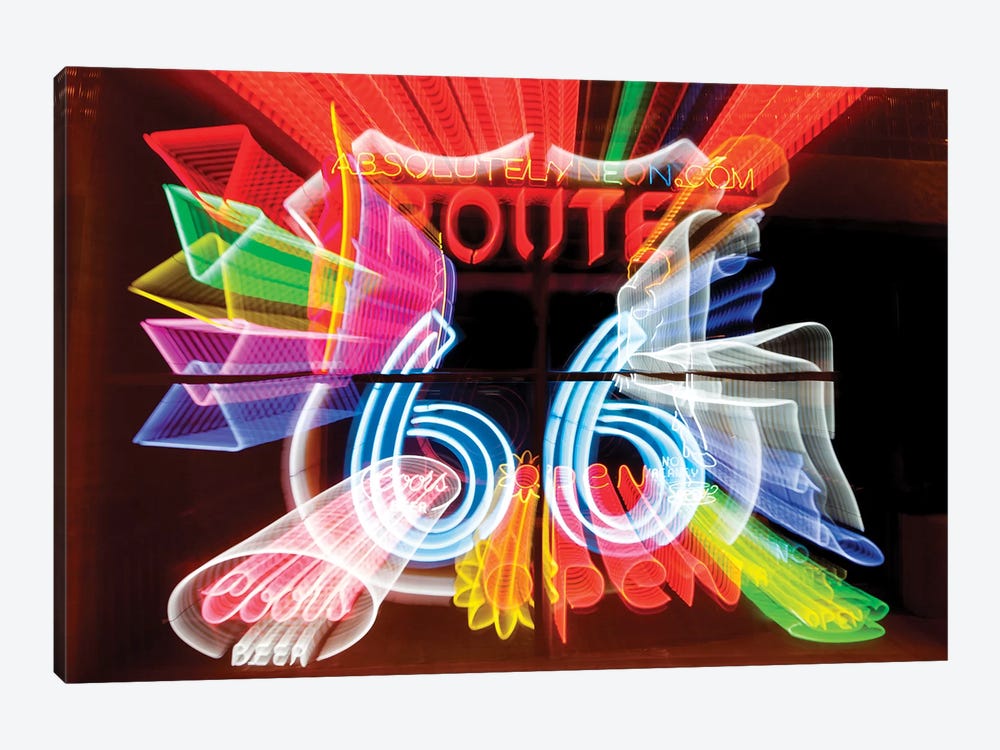 Neon Sign Window Display, Albuquerque, New Mexico, USA by Julien McRoberts 1-piece Canvas Art