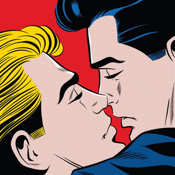 Similar To Roy Lichtenstein: Kiss by Joseph McDermott