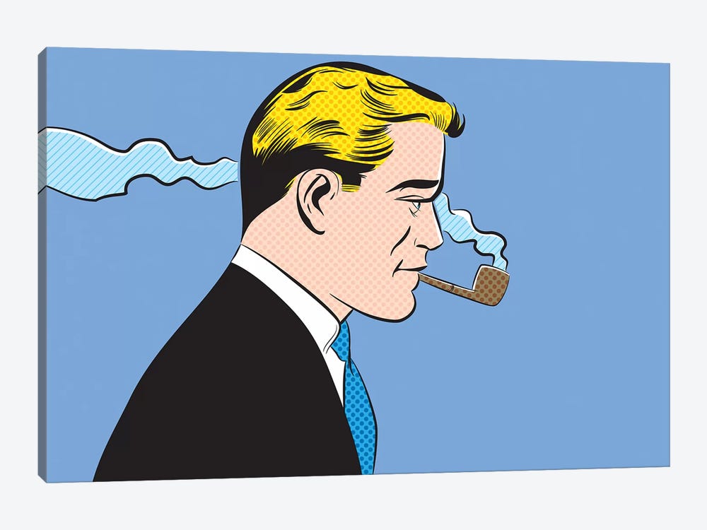 Man Smoking A Pipe by Joseph McDermott 1-piece Art Print