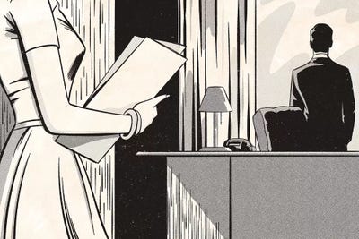 Noir Office by Joseph McDermott canvas print