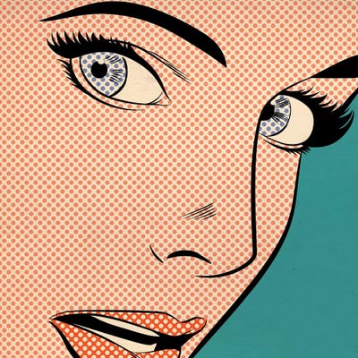 Popart Woman by Joseph McDermott multi panel art