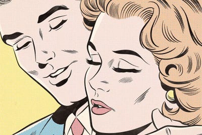 Couple by Joseph McDermott framed wall art