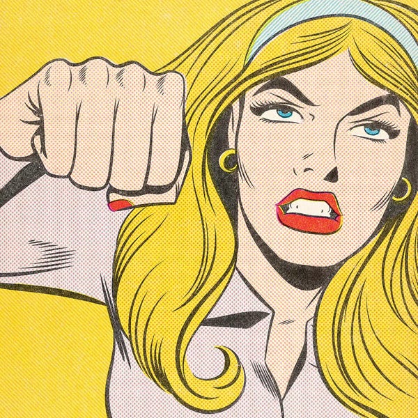Pop Art: Woman Punching by Joseph McDermott