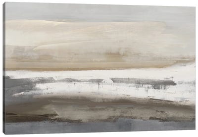 Vista Gray Canvas Art Print - Coastal & Ocean Abstract Art
