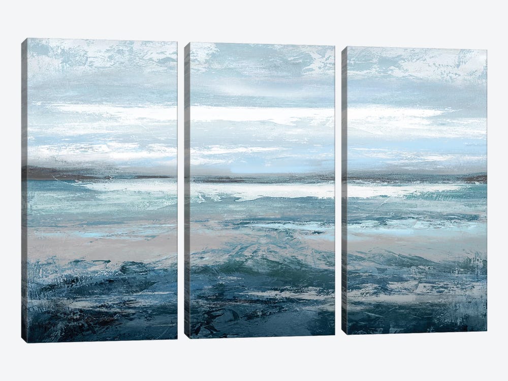 Aqua In Motion by Jake Messina 3-piece Canvas Art Print