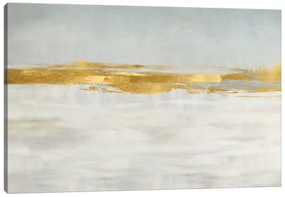 Gold Horizon I Canvas Art Print - Gold Abstract Art