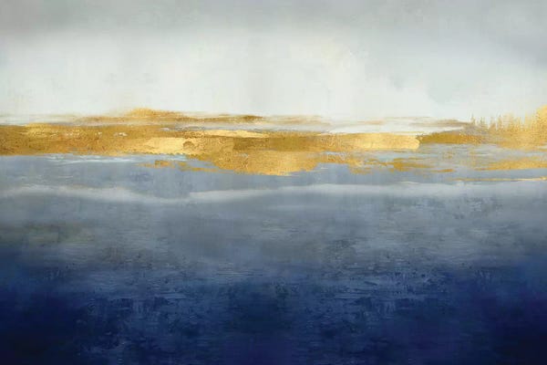 Jake Messina: Linear Gold on Indigo by Jake Messina