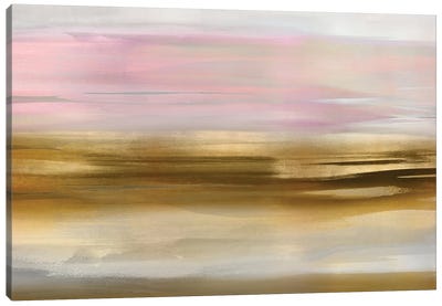 Gold Rush Pink Blush I Canvas Art Print - Linear Abstract Art