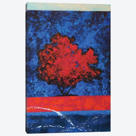 Red Tree Canvas Print #JMF31} by Joseph Marshal Foster Canvas Art