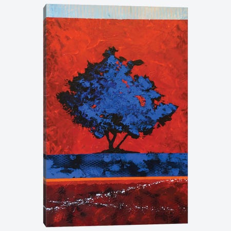 Blue Tree Canvas Print #JMF9} by Joseph Marshal Foster Canvas Wall Art