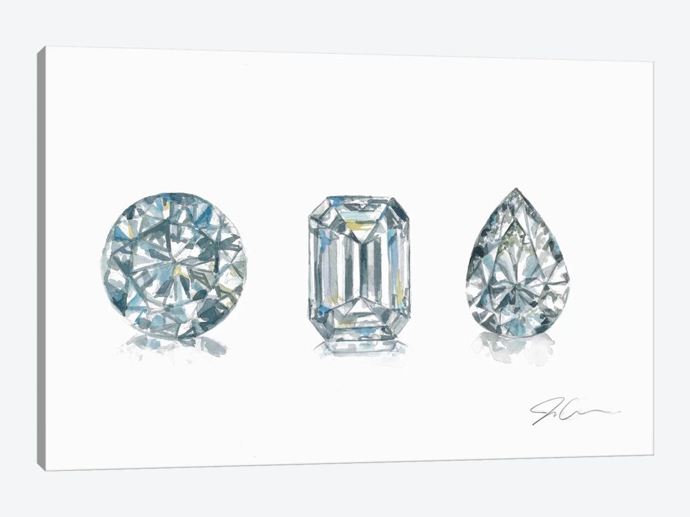 Diamonds by Jackie Graham 1-piece Canvas Art