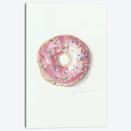 Donut Worry, Be Happy Canvas Print #JMG14} by Jackie Graham Canvas Wall Art