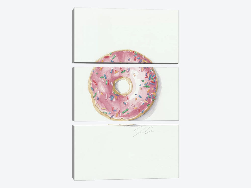 Donut Worry, Be Happy by Jackie Graham 3-piece Canvas Artwork
