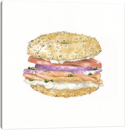 Lox Bagel Canvas Art Print - Sandwiches