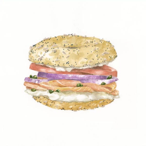 Jackie Graham: Lox Bagel by Jackie Graham