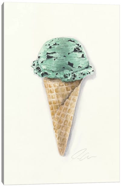 Mint Chip Canvas Art Print - Ice Cream & Popsicle Art