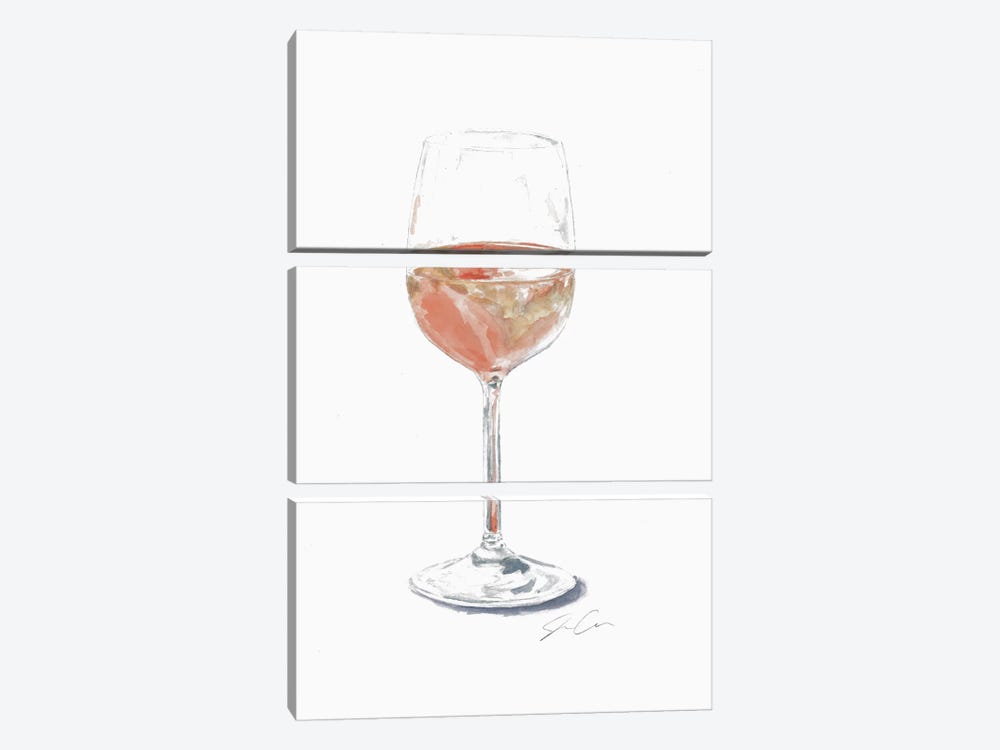 Rose Wine by Jackie Graham 3-piece Canvas Wall Art