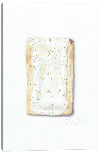 Strawberry Pop-Tart Canvas Art Print - Sweets & Dessert Art