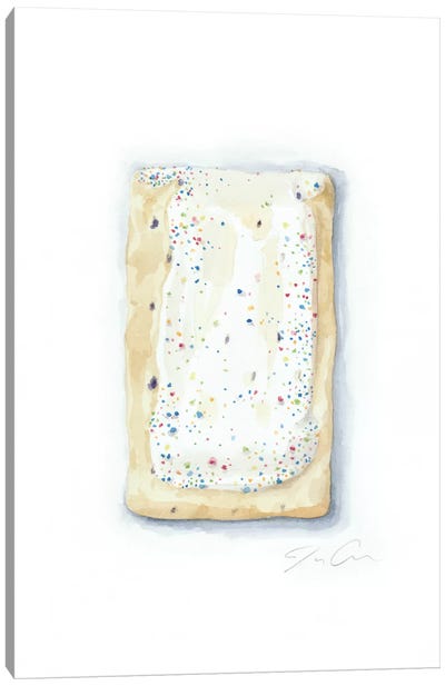 Blueberry Pop-Tart Canvas Art Print - Minimalist Kitchen Art