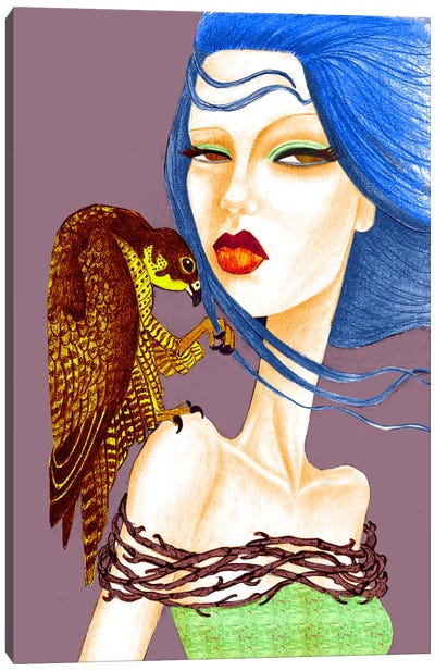 Falcon Canvas Art Print - Jami Goddess