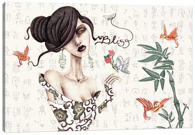 Geisha Canvas Art Print - Jami Goddess