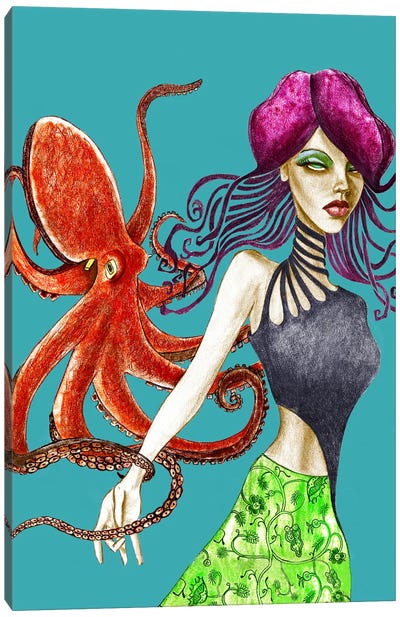 Octopus Canvas Art Print - Jami Goddess