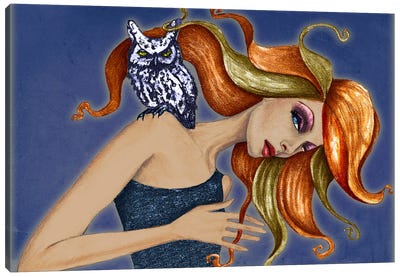 Owl I Canvas Art Print - Jami Goddess