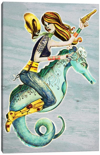 Seahorse Canvas Art Print - Jami Goddess