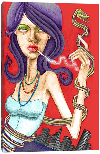 Snake Canvas Art Print - Jami Goddess