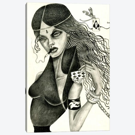 Cassandra II (Drawing) Canvas Print #JMI9} by Jami Goddess Art Print
