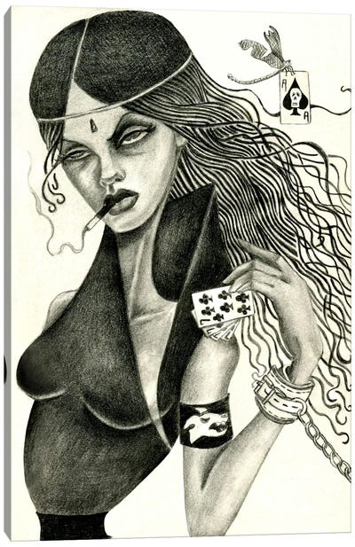 Cassandra II (Drawing) Canvas Art Print - Jami Goddess