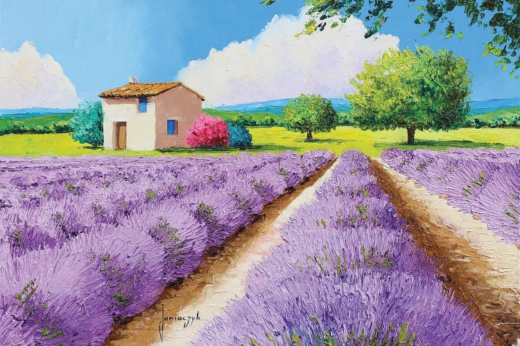 House With Blue Shutters In Provence