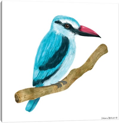 Woodland Kingfisher Canvas Art Print - Kingfisher Art
